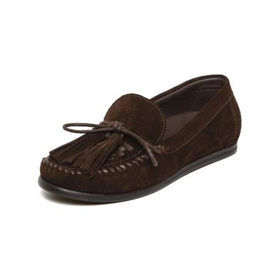 Mokassin STEVE MADDEN "STEVE MADDEN Halbschuhe Leder", Damen, Gr. 41, braun, Leder, Schuhe Mokassin