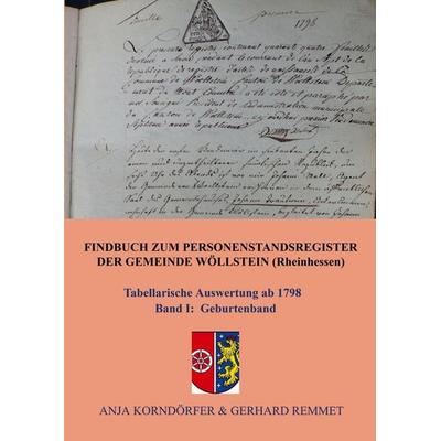Findbuch zum Personenstandsregister der Gemeinde Wöllstein/ Rheinhessen, Taschenbuch von Anja Korndörfer & Gerhard Remmet, Bookmundo Direct,