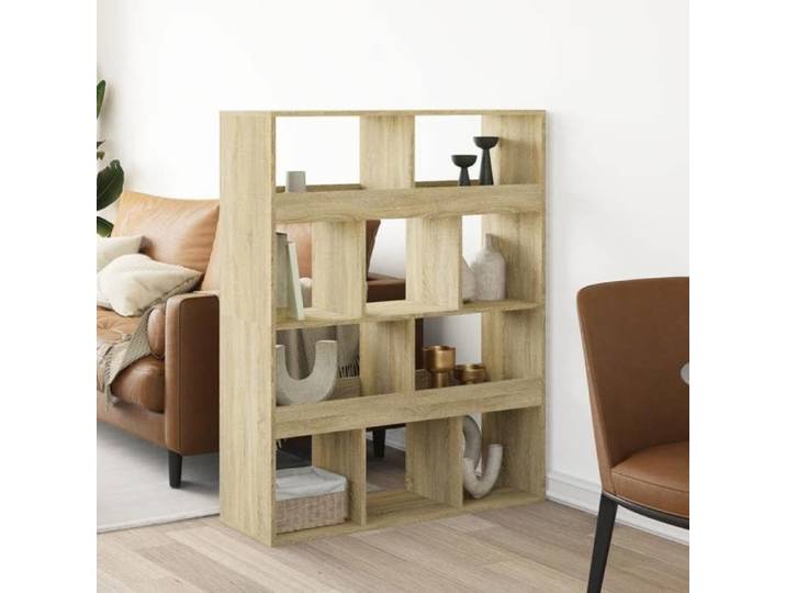 NEW 2026  Bibliothèque 1 pc cabinet de livres pour salon chêne sonoma bois d'ingénierie 100x33x125.5 cm L699