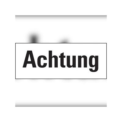 Gefahrstoffetiketten, Signalwort: Achtung, Eitketten einzeln - 50x20 mm Folie selbstklebend