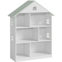 En.Casa, Kinderregal, Kinderregal Vipsali 107x83x30 cm Weiss/Mintgrün (83 x 30 x 106.50 cm)