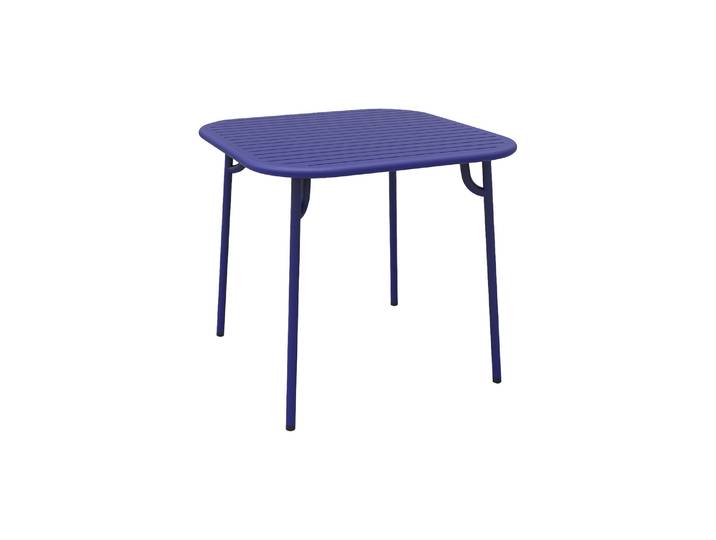 Petite Friture - Table carrée Week-end - Bleu - Aluminium thermolaqué époxy - Designer Studio BrichetZiegler