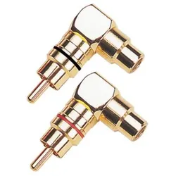  Cinchadapter 90° 1 x rot / 1 x schwarz 