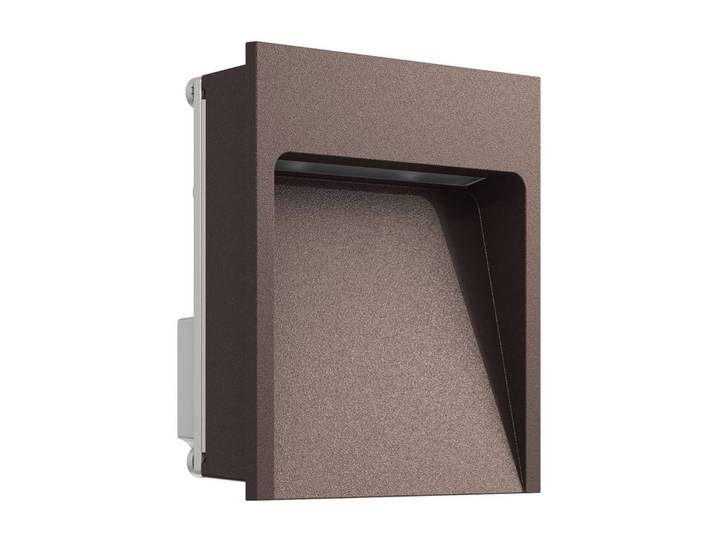 Flos Architectural FLOS My Way - kleine LED-Wandeinbaulampe, braun, braun / rost, Aluminium, Modern, Wandleuchte außen