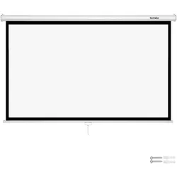 TecTake GmbH tectake Beamer-Leinwand Cinema 16:9 4K HD Wand Deckenmontage 84 Zoll 214 cm Projektionsleinwand Heimkino manuell ausziehbar weiß Gain 1.0
