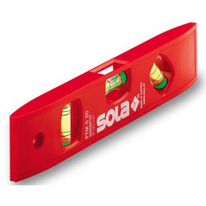 SOLA Wasserwaage 01430601, PTM 5, 20cm, mit Winkelmesser, 3 Libellen, magnetisch