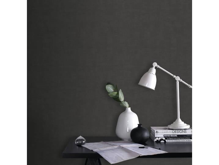 Papier Peint Intissé Béton Crépi Grainé 1005 X 52cm Anthracite