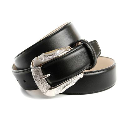 Ledergürtel ANTHONI CROWN, Damen, Gr. 95, schwarz, Leder, unifarben, Gürtel Ledergürtel, mit trendiger Schließe