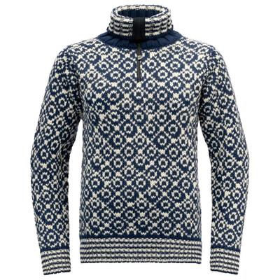 Devold - Svalbard Sweater Zip-Neck - Wollpullover Gr L grau