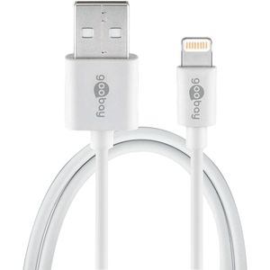 Goobay Ladekabel 72907, weiß, 2m, USB-A auf Apple Lightning, 15W Schnellladekabel