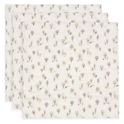 Jollein, Pucktuch + Nuscheli, Spucktücher Tiny Park 3er Set (70 x 70 cm)