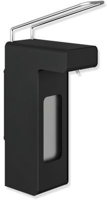 Hewi System 900 Desinfektions- und Seifenspender 900.06.00260DC Edelstahl pulverbeschichtet schwarz tiefmatt, 92,5x388x207mm