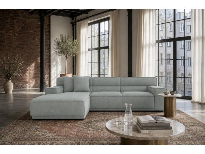 foamnova Ecksofa Umea, grosszügige Sitzfläche, Maße B 280 × T 170 × H 78 cm, Sitzbreite 224 cm, Liegetiefe bis 170 cm zum Ausstrecken