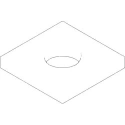 Dornbracht Rosette 60 x 60 x 9 für 2-Weg 092767006-00 chrom
