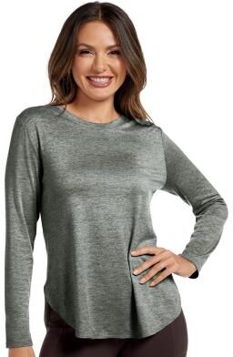 Skechers Women's GO DRI Swift Long Sleeve Tunic Crew Athletic in Moss, Size Small, Polyester/Spandex