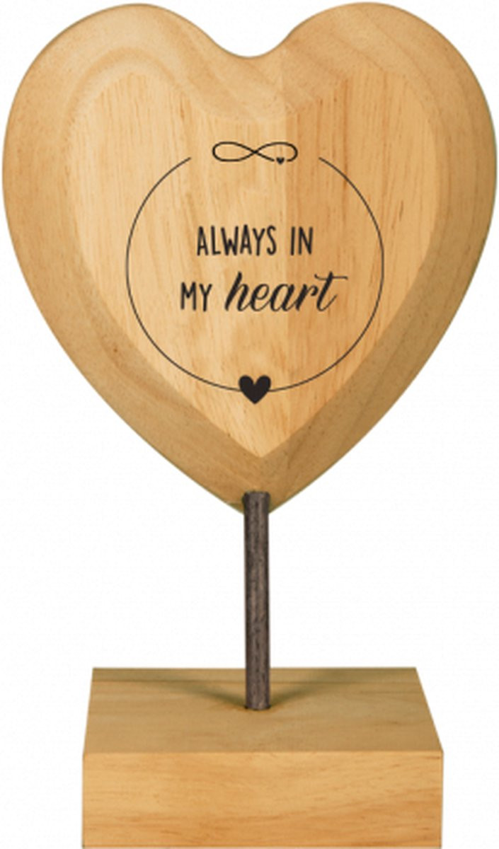 Houten hartjes Voor altijd in mijn hart