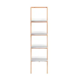 SoBuy Bücherregal mit 4 Fächern Hellgrau 44x38,2x169,3cm Nordisch