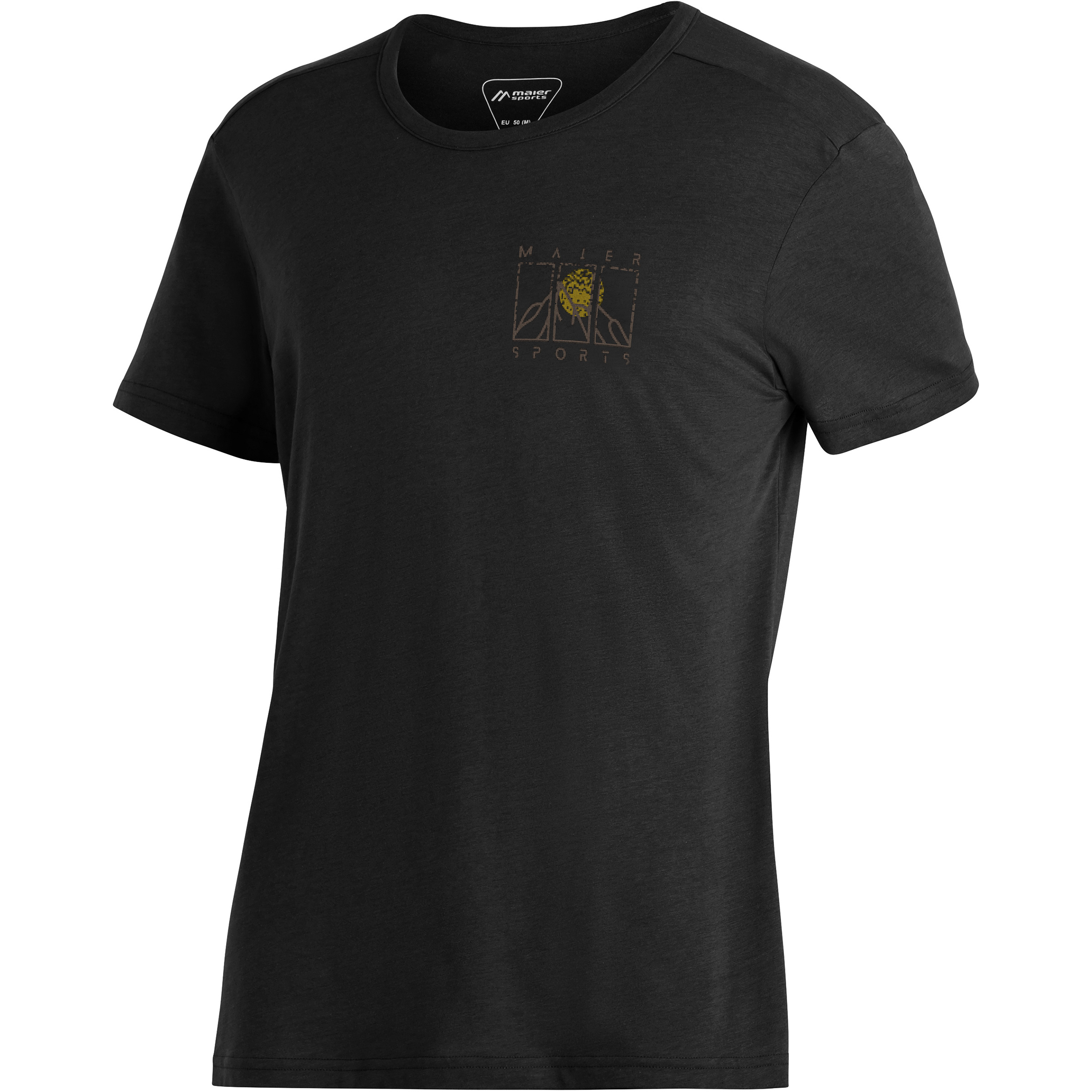 Maier Sports Jorgen Herren T-Shirts schwarz Größe 4XL Trekking