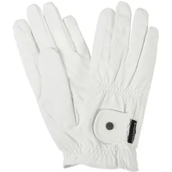 CATAGO Elite Reithandschuhe aus hochwertigem PU-Leder, weiß - Größe 11