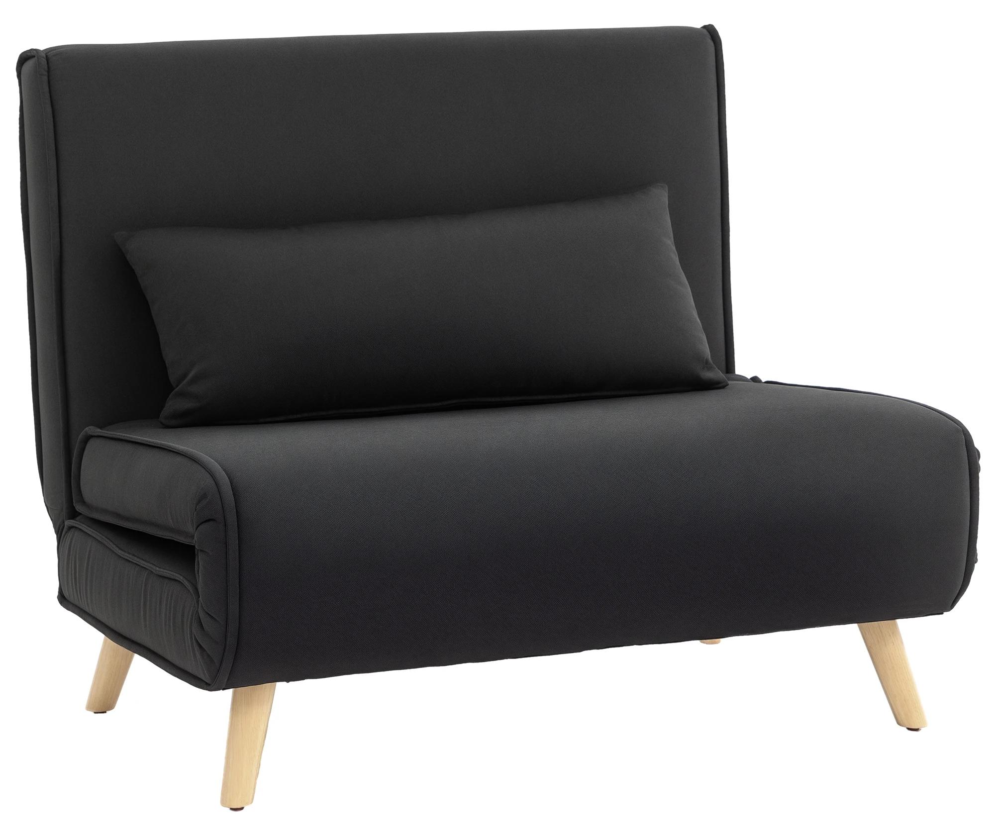 Schlafsessel - 2-in-1-Schlafsofa - Klappbar - Bettfunktion - Stoffbezug - 94 x 78 x 80 cm - Schwarz