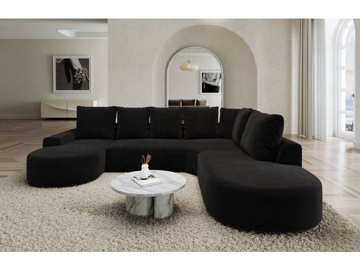Sofa Dreams Wohnlandschaft Gomera U Form Stoff Lounge, Wohnlandschaft, Ottomane, U-Form, Lounge