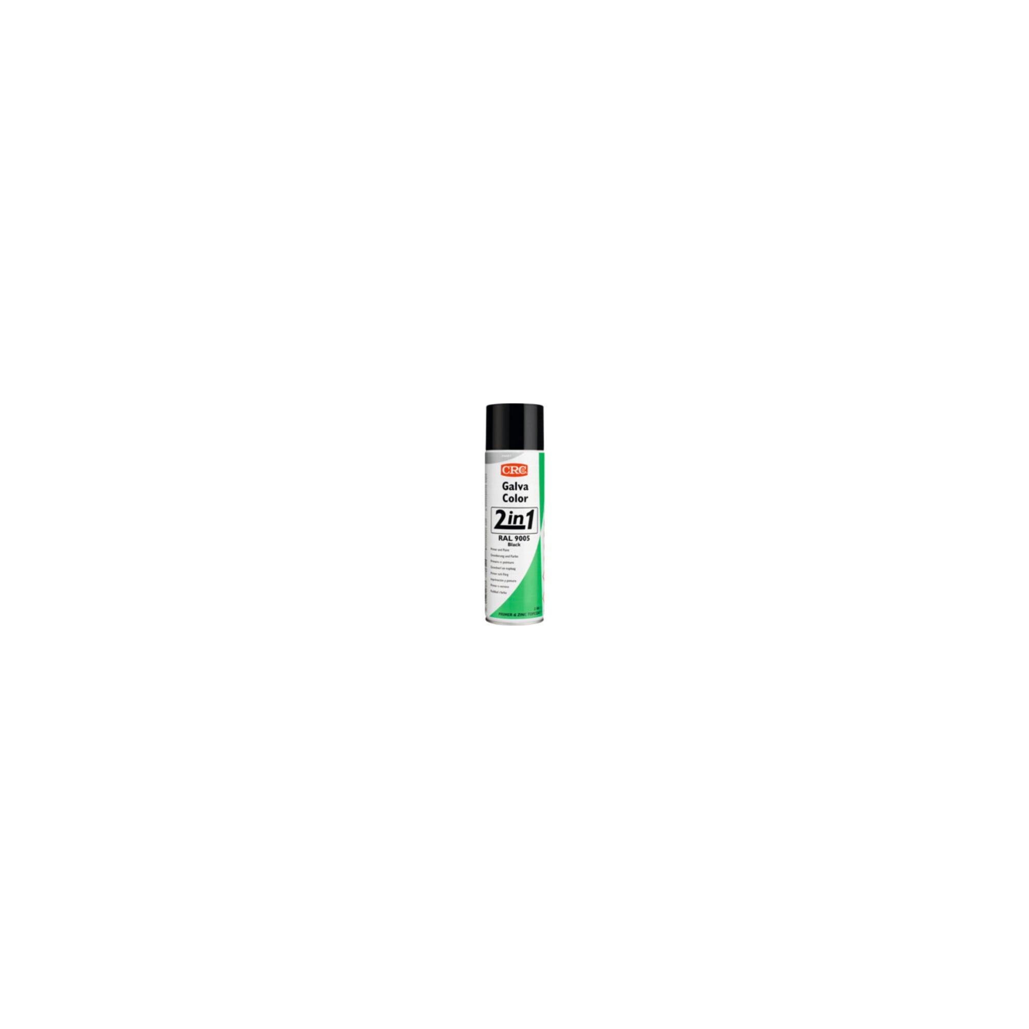 CRC Galvacolor 9005 Schwarz Rostschutzfarbe 2-in-1 500 ml, zum Schutz und Lackieren von Metallteilen, 20581-AA (20581-HO)