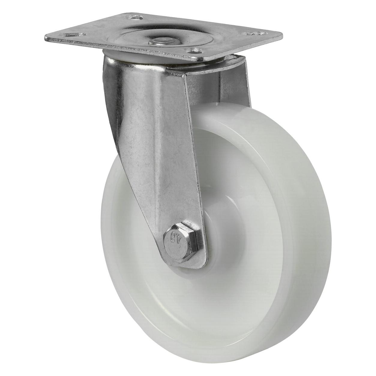 HP Autozubehör Lenkrolle Rad-Ø 125 mm Tragfähigkeit 175 kg Kunststoff Platte L105xB80 mm (L400.B10.125)