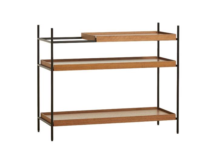 Woud Tray Regal niedrig Walnuss, 81 x 100 cm Style 1