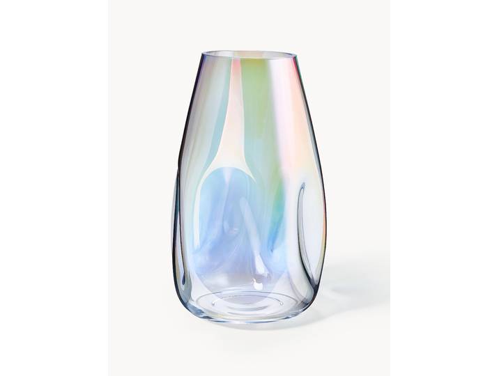 Grand vase irisé soufflé bouche Rainbow