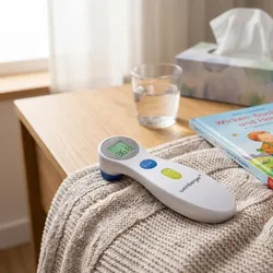 Fieberthermometer Infrarot – Kontaktloses digitales Stirnthermometer mit Ampel-Anzeige – Superschnell, 1s Messung für Kinder & Erwachsene