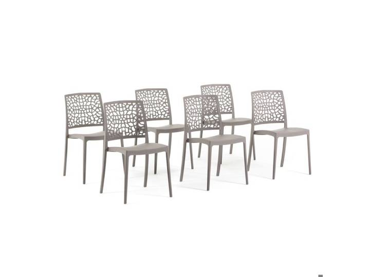 Chaises - ALINA - Empilables - Polypropylène renforcé - Design décoratif - Confort ergonomique