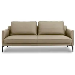 Segmüller Werkstätten Sofa Silenzio02 Leder Grau Stein