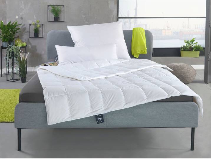 Gänsedaunenbettdecke HAEUSSLING Select - Made in Green , weiss (weiß), B:135cm L:200cm, Bettdecken Bezug: 100% Baumwolle. Bettdecken Füllung: 100% Gänsedaunen, Bettdecken, Gänsedaunenbettdecke, hochwertiges Daunenprodukt