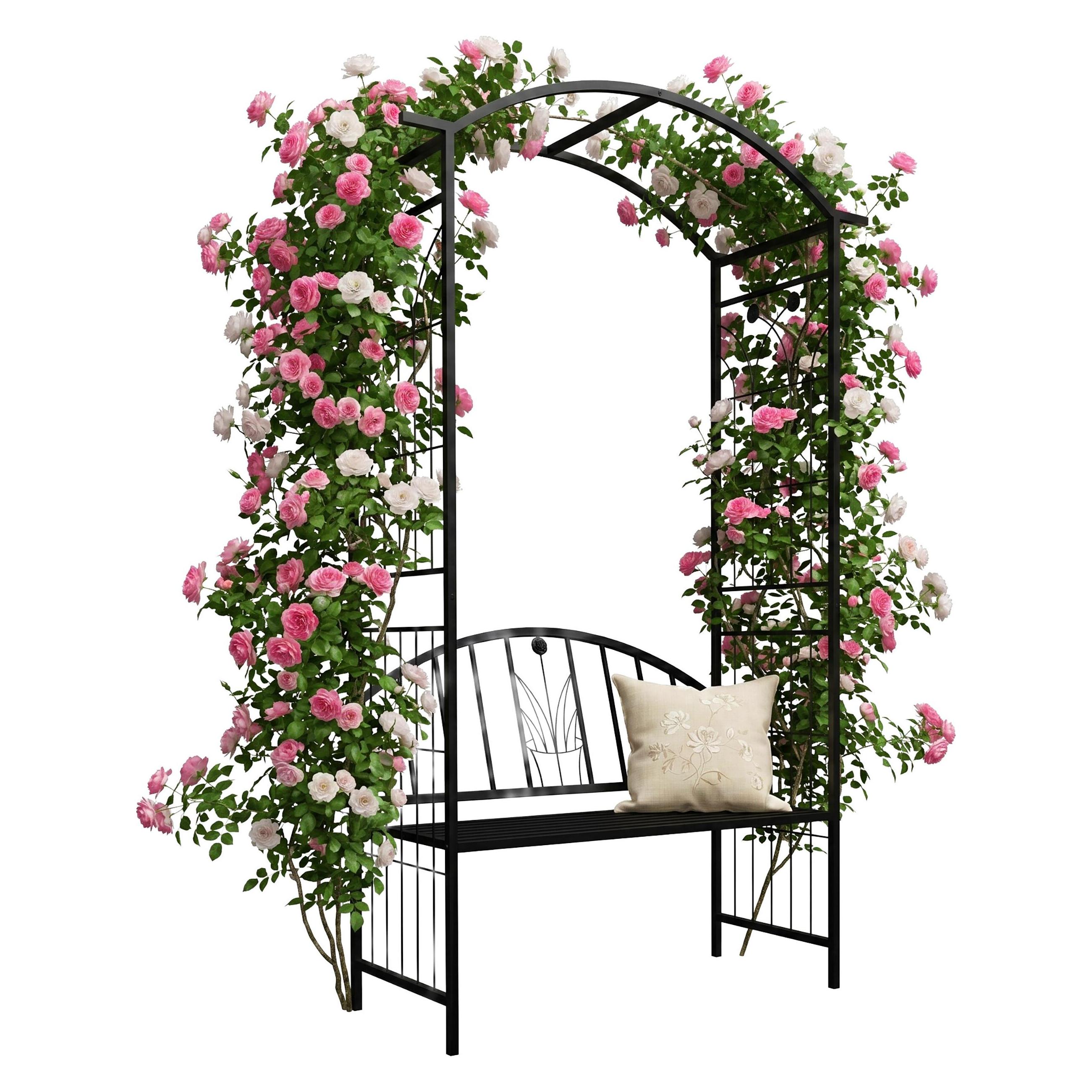 Relaxdays Rosenbogen (48 cm, 134 cm) (4052025529048)