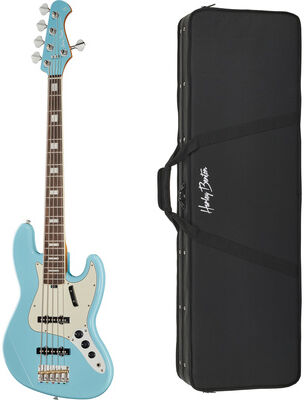 Harley Benton MV-5JB Daphne Blue w/Case Daphne Blue
