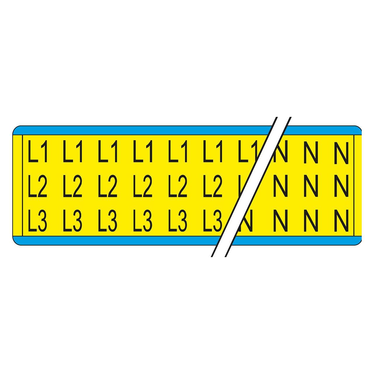 Brady Kennzeichnungen für Leitungen und Stromspannung, L1 L2 L3 N (VOLTAGE MARKERS SIM L1/L3 19)