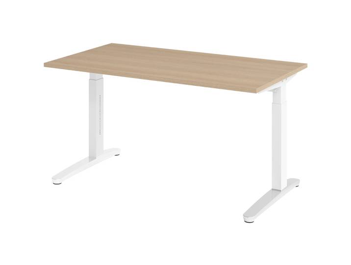 Schreibtisch Office Eiche manuelle Höhenverstellung 140 x 80 cm - Schreibtisch