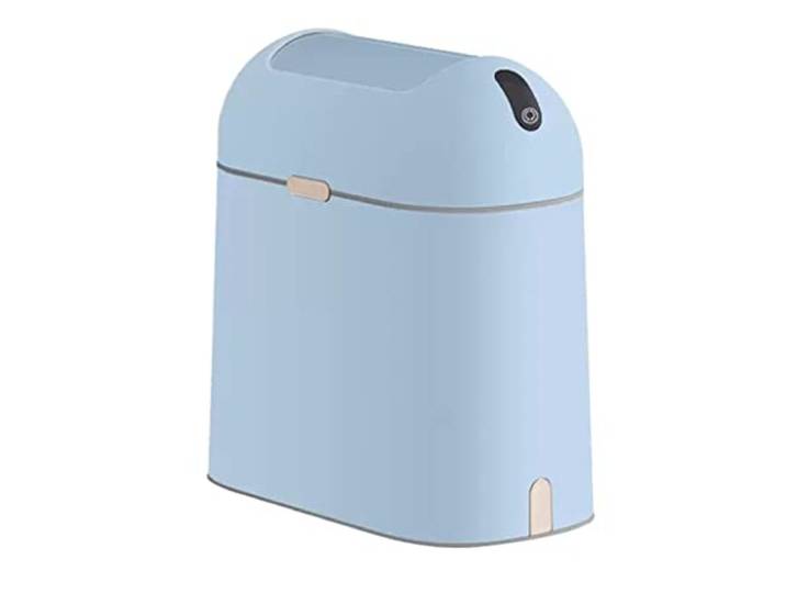 OIFAODAO Mülltonnen， 9L schlanker Mülleimer gedämpfter Deckel Küche Schlafzimmer Büro(/Blue)
