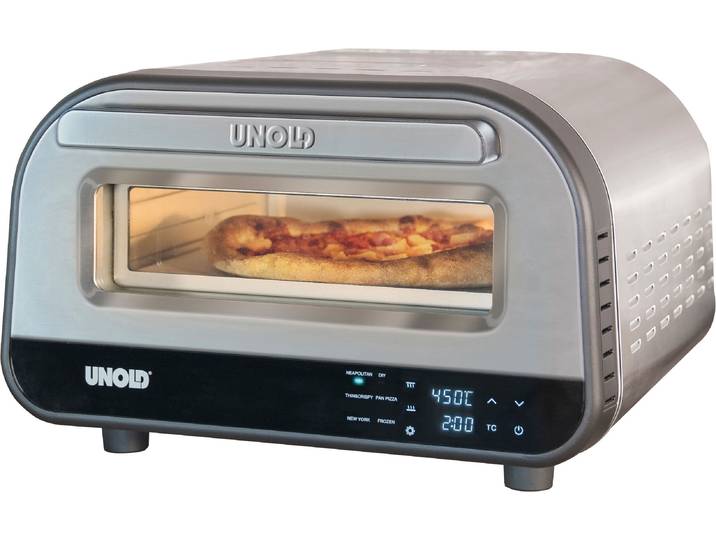 UNOLD Pizzaofen LUIGI 68816 , silber (silberfarben), B:43,1cm H:28cm T:46,9cm, Pizzaöfen, Pizzaofen