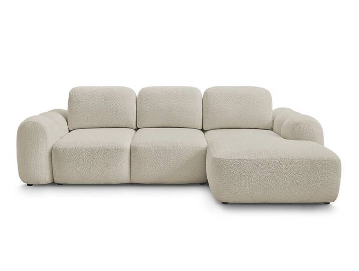 Ecksofa BOBOCHIC MONTAIGNE Boucle-Stoff beige