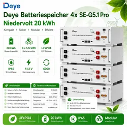 Deye  LV  Batteriespeicher  SE-G5.1  Pro-B  Niedervolt  Set  20.4  KWh  LiFePO4