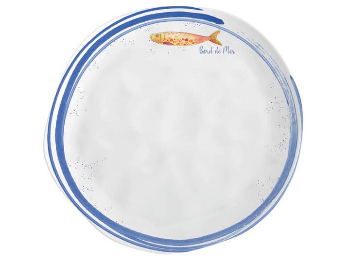 Easy Life Teller Bord de Mer Weiss/Blau/Mehrfarbig Porzellan D 26 cm 1 Stk - Teller