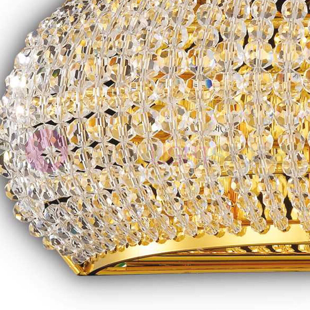 Pasha' Oro Ideal Lux Applique Dorato Perle In Cristallo