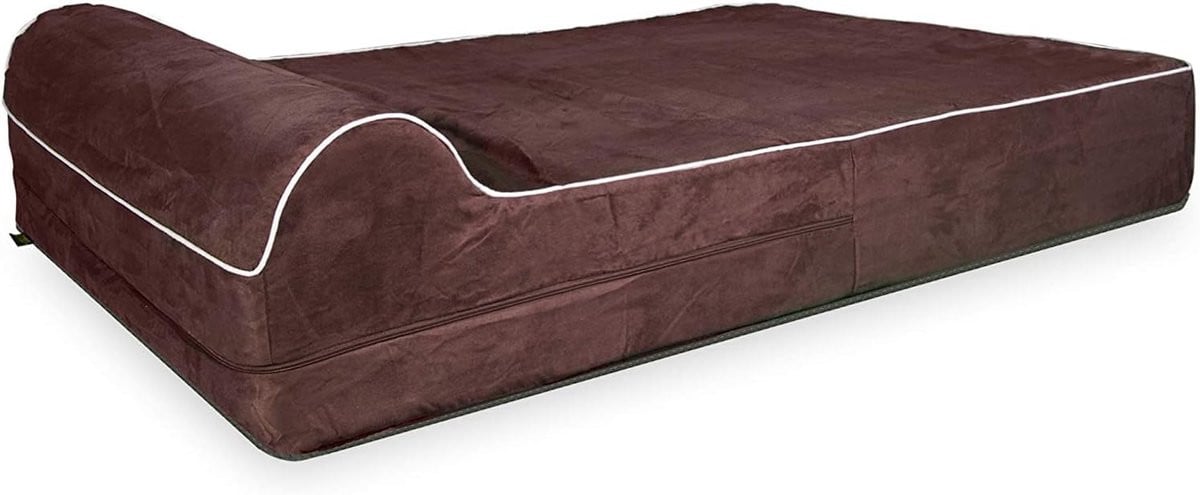 Bruine vervangende hoes voor traagschuim hondenbed - Extra groot