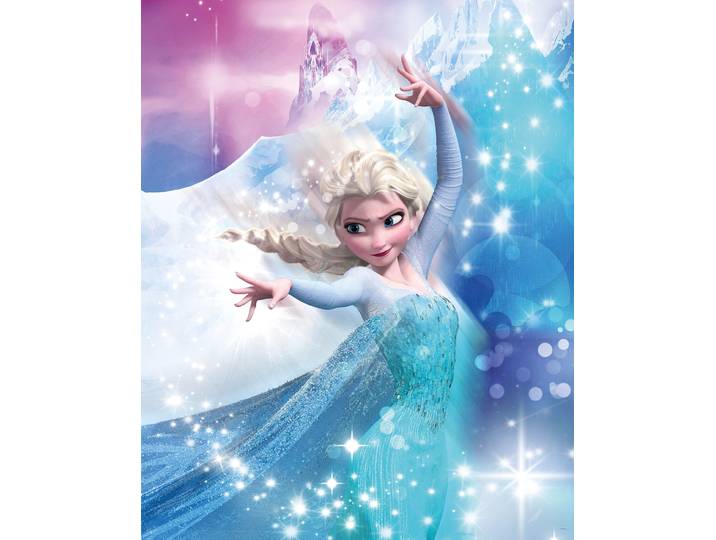 Bild KOMAR Frozen 2 Elsa Action , bunt (farbe bild(er): bunt), B:40cm H:50cm, Holz, Papier, Bilder, Bild, Wandbild zur Dekoration im Kinderzimmer - ohne Rahmen