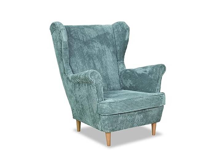 Family Meble Sessel Cord, Modell Bonito, Skandinavisch, Relaxsessel aus Webstoff, Loungesessel, Ohrensessel, Bequemer Sessel, Für Wohnzimmer, Esszimmer, Schlafzimmer, Büro, Elegantes Design, Mint