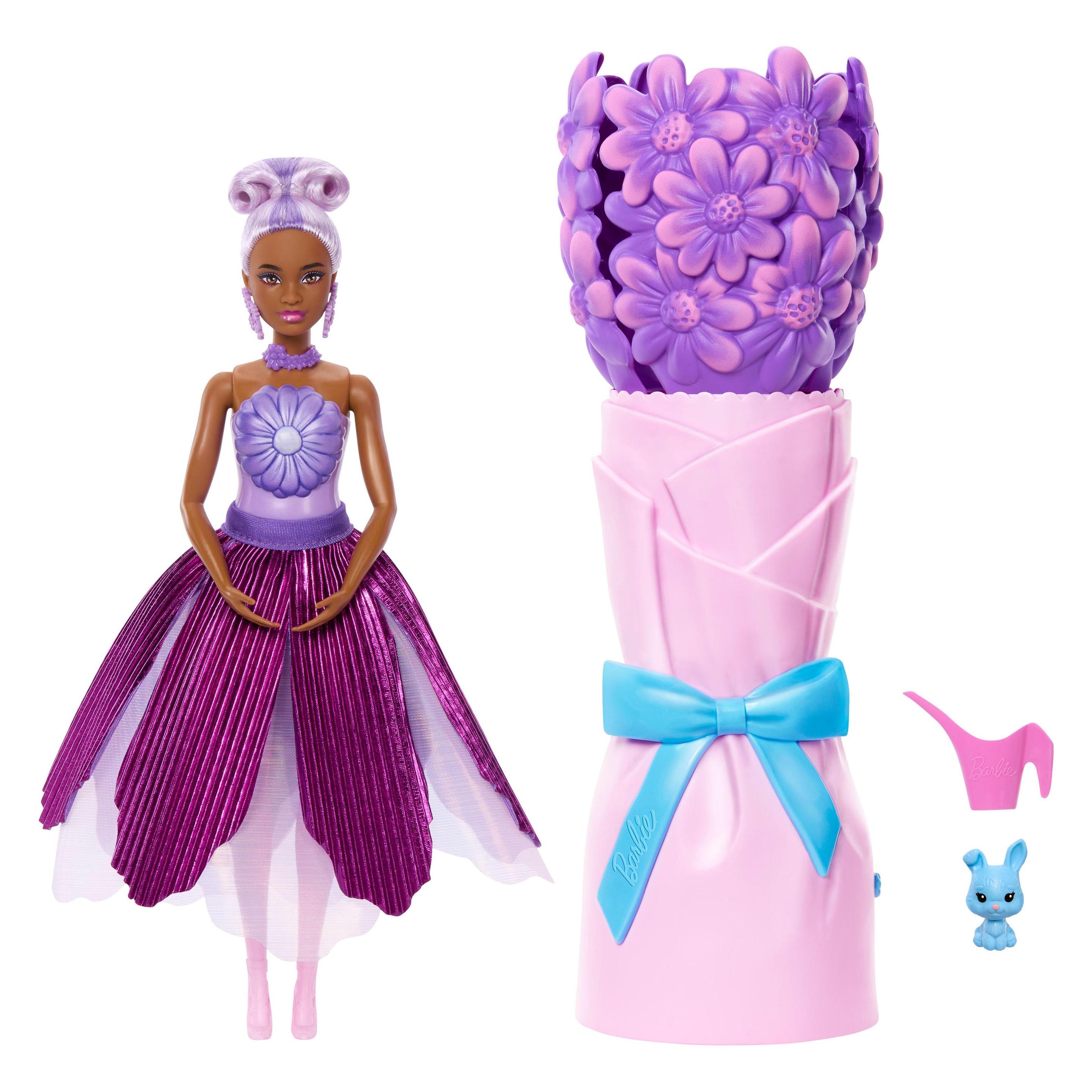 Mattel Lalka Barbie BRB FLOWER REV KWIATOWA NIESPODZ 3MIX JMF56 WB3 (JMF56)