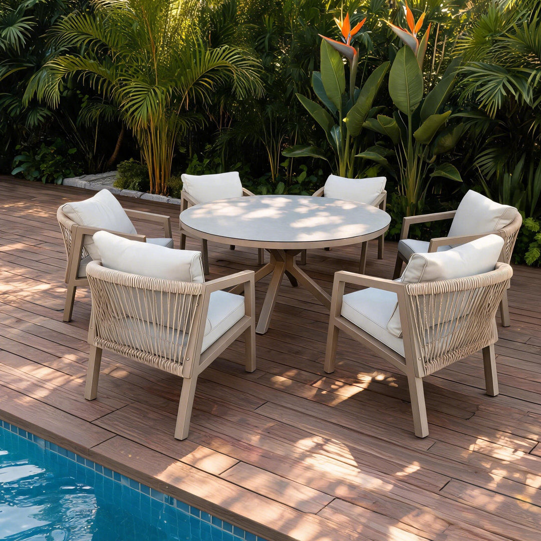Brayden Studio Patio Dining Set with Neutral