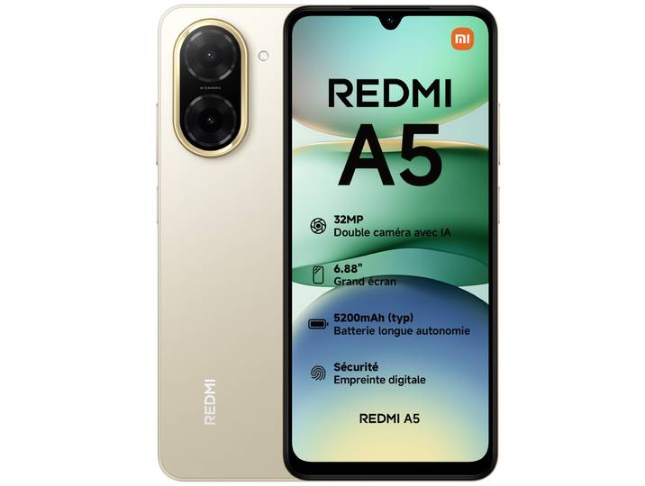Smartphone Redmi A5 128 Go Sandy Gold XIAOMI
