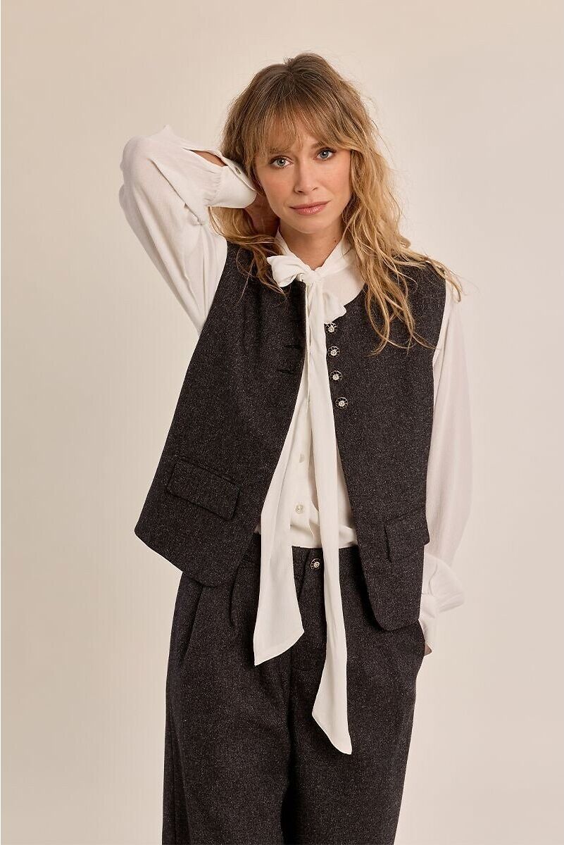 MOLLY BRACKEN Gilet de costume col rond
